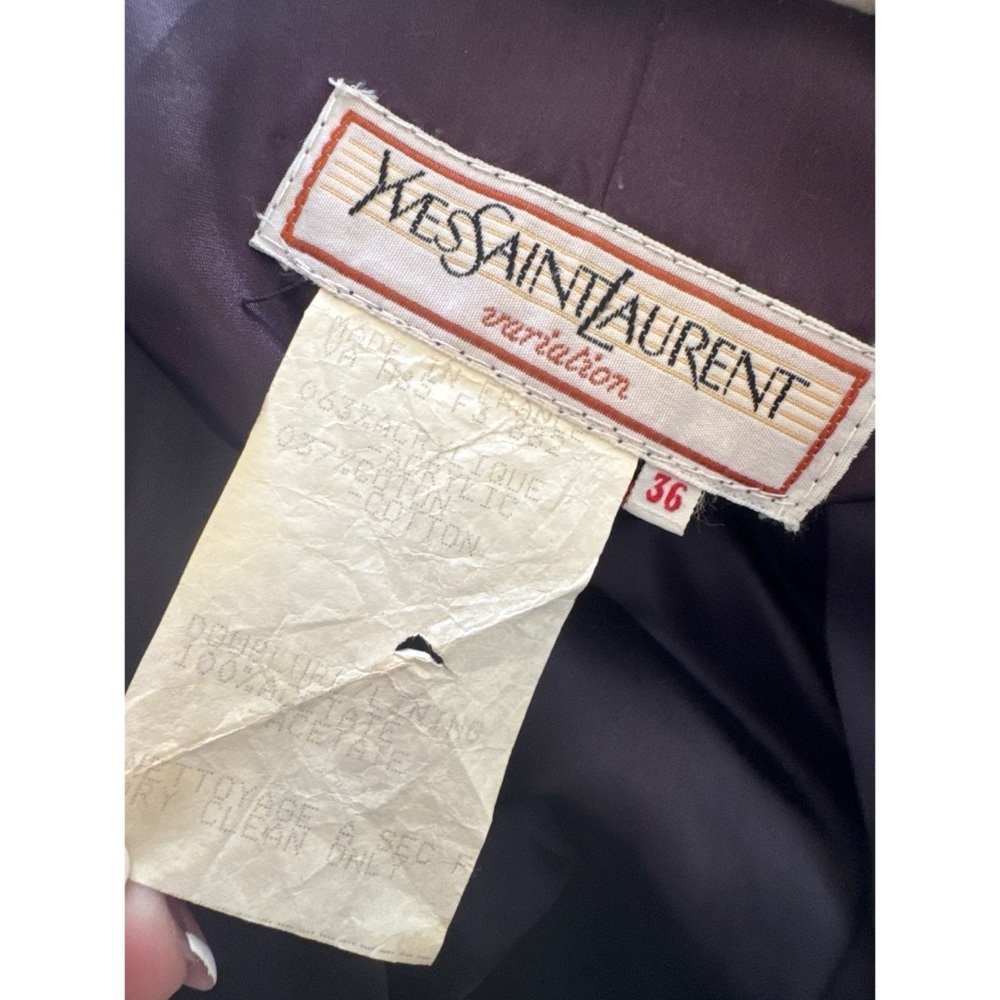 Yves Saint Laurent Vintage 80’s White Faux Fur Coat Size 36 - Picture 7 of 8